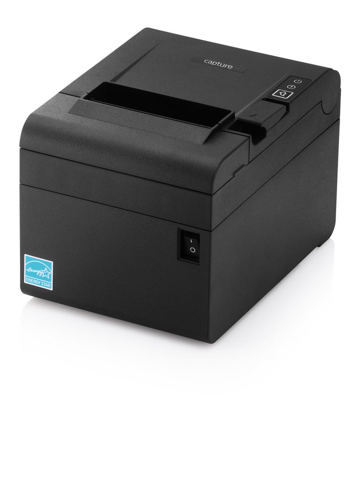 Capture High quality direct thermal printer with Ethernet, Serial and USB connection. USB cable and