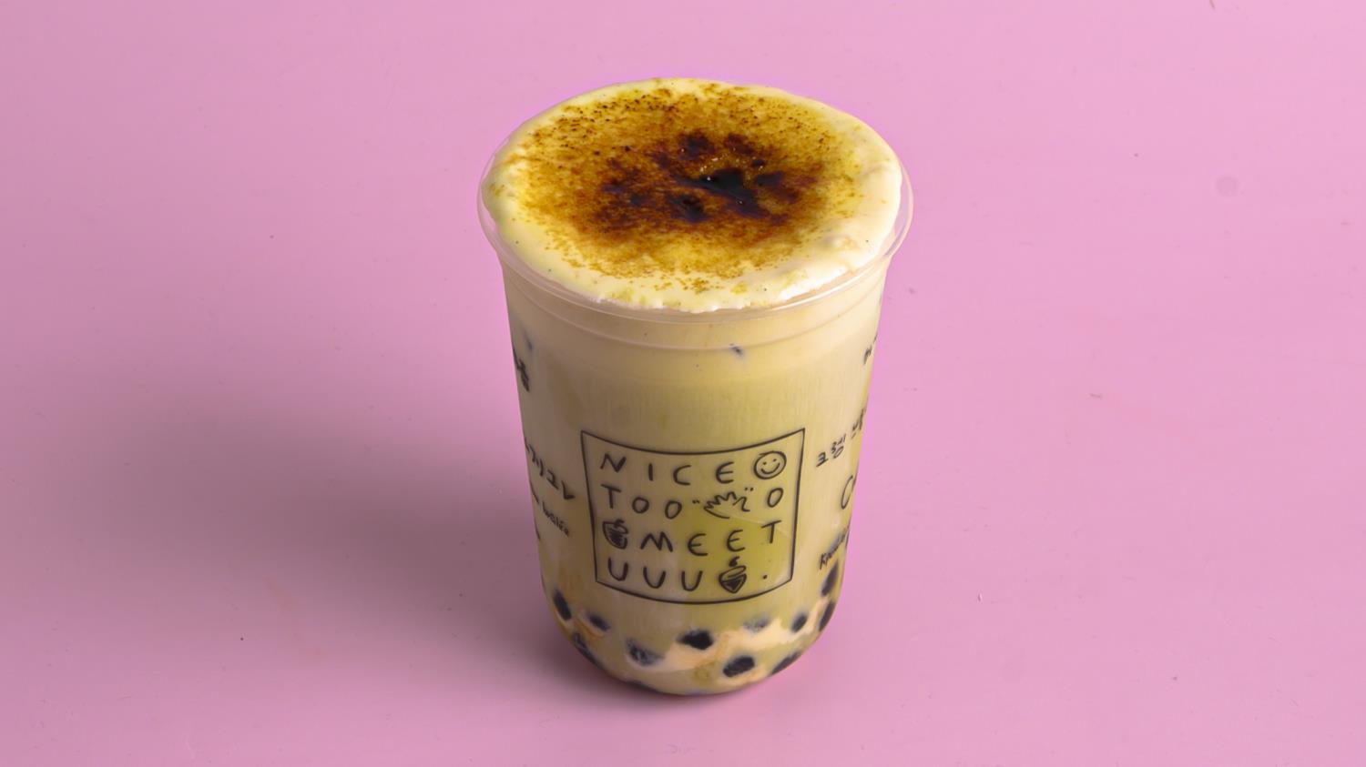 Creme Brûlée Matcha Milk Tea - M/L - Warm/Cold 抹茶烤布蕾奶茶
