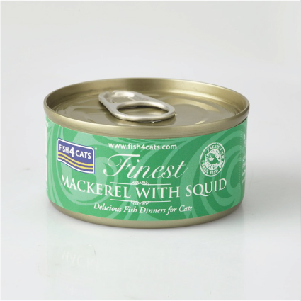 F4D Cats Wet Mackerel Squid 70 g