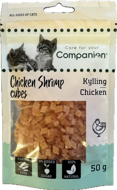 Companion Cat Chicken Shrimp Cubes 50G