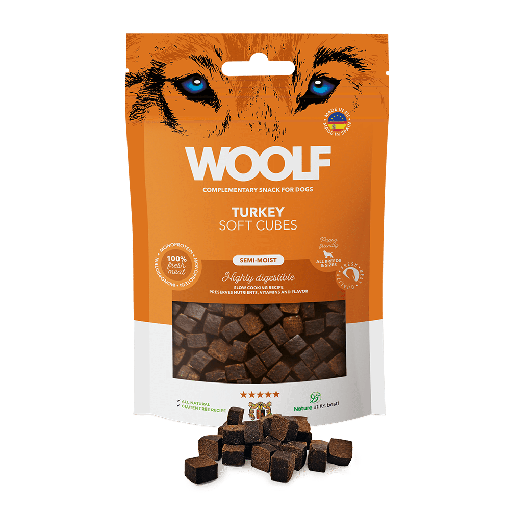 Woolf Soft Cubes Turkey 100G