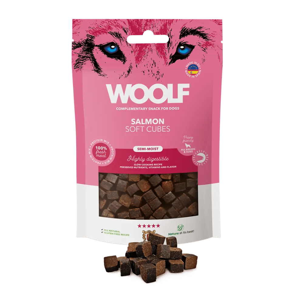 Woolf Soft Cubes Salmon 100G