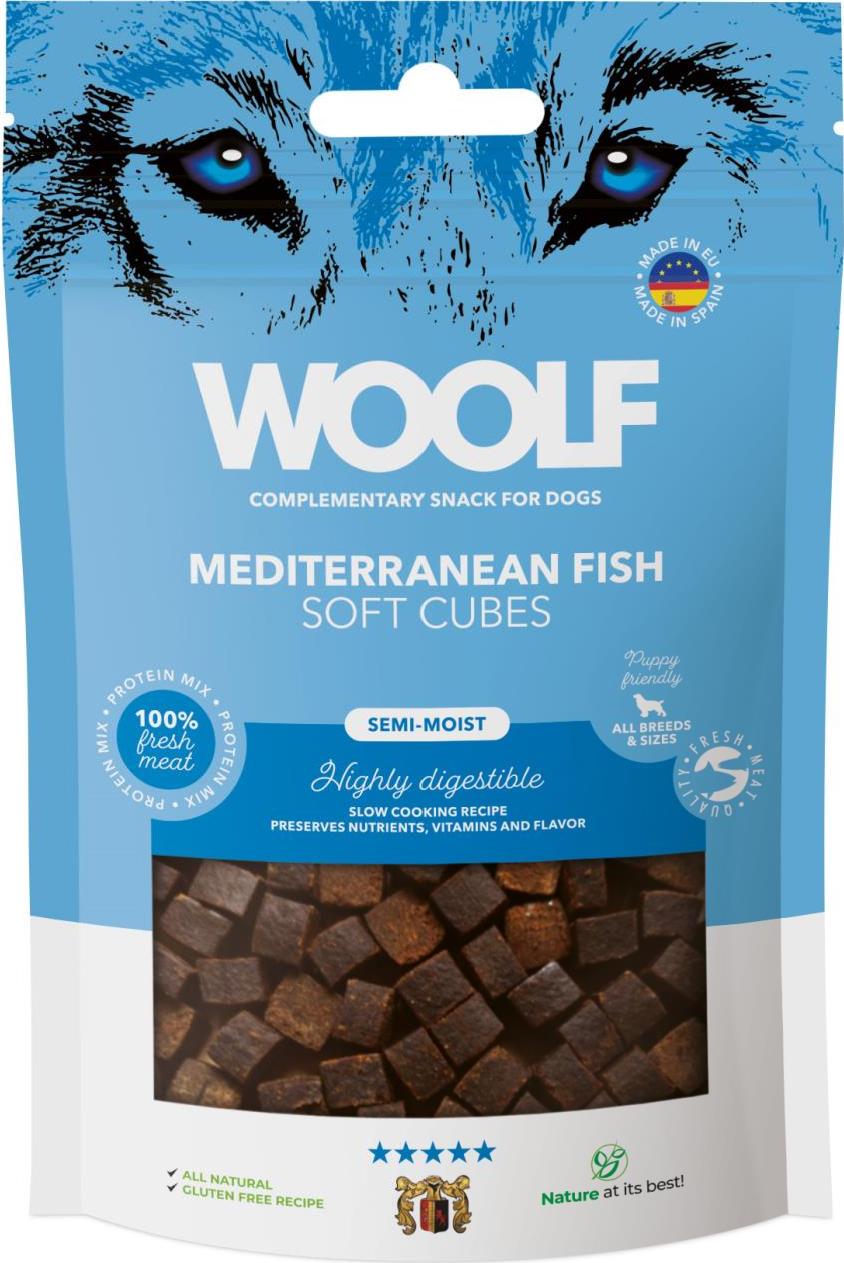 Woolf Soft Cubes Mediterranean Fish 100G