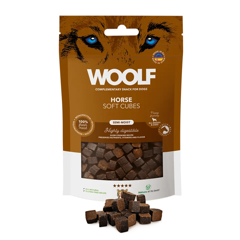 Woolf Soft Cubes Horse 100G