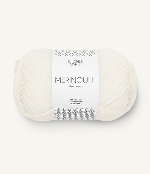 1001 Merinoull - optisk hvit
