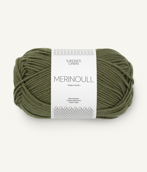 9364 Merinoull - olivengrønn