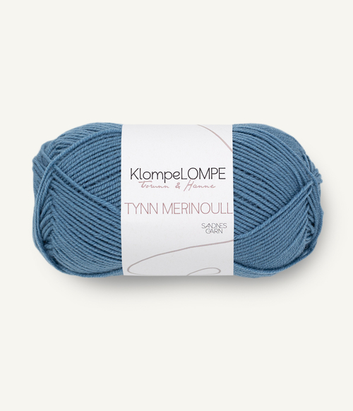 6033 KlompeLompe Tynn Merinoull - jeansblå