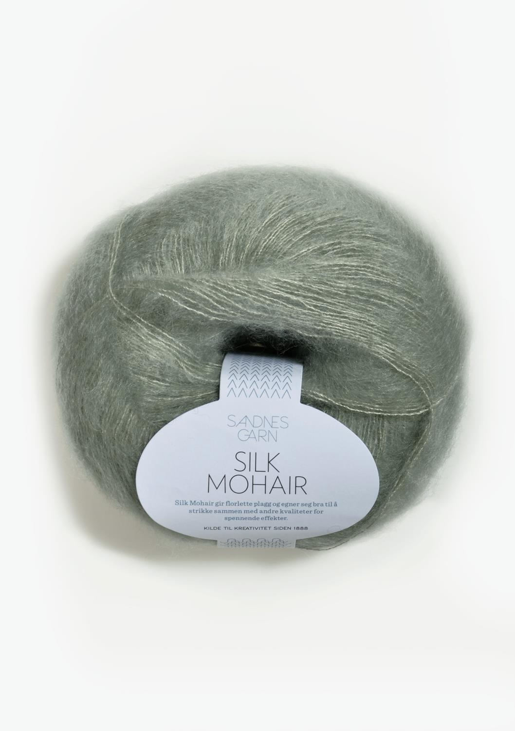 8521 Silk Mohair - støvet lys grønn