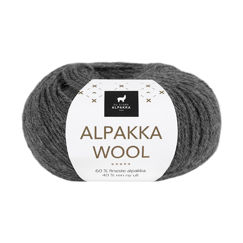 503 Alpakka Wool - mørk grå melert