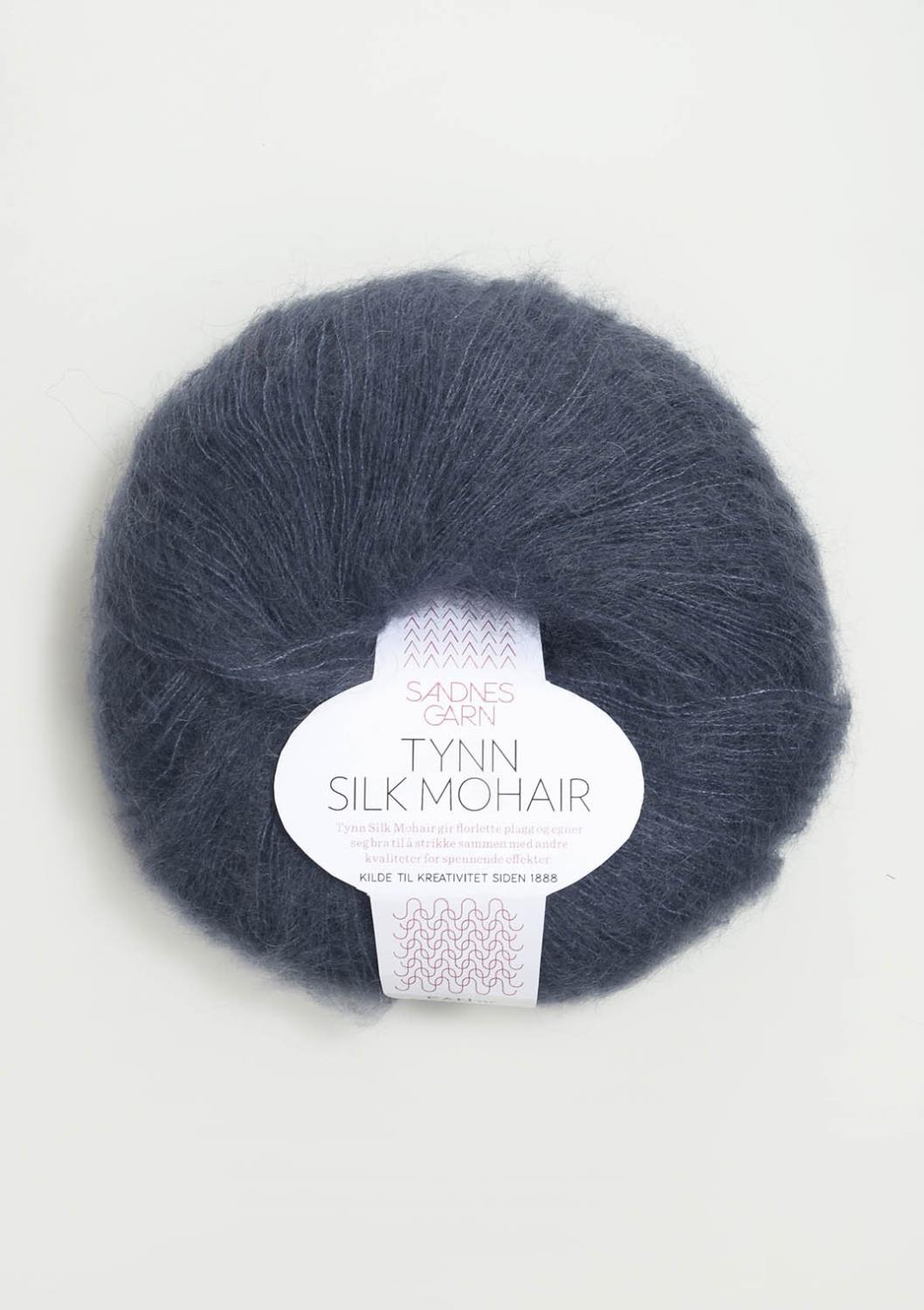 6081 Tynn Silk Mohair - dyp blå