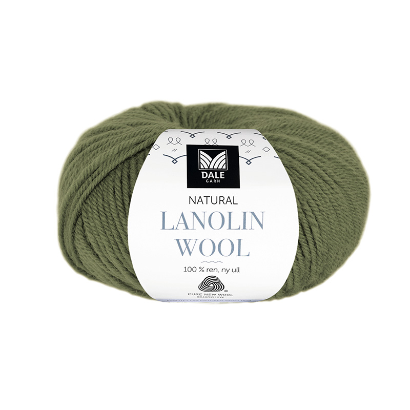 1436 Lanolin Wool - oliven