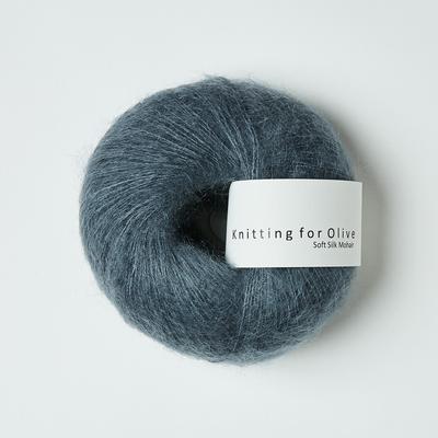 Soft Silk Mohair - støvet petroleumsblå