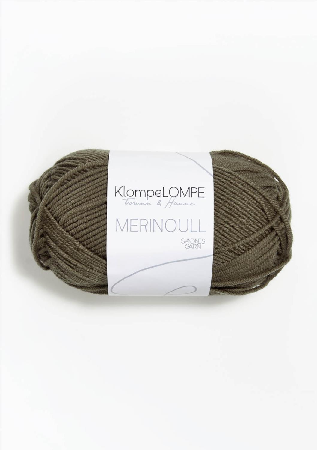 9851 KlompeLompe Merinoull - lys støva oliven