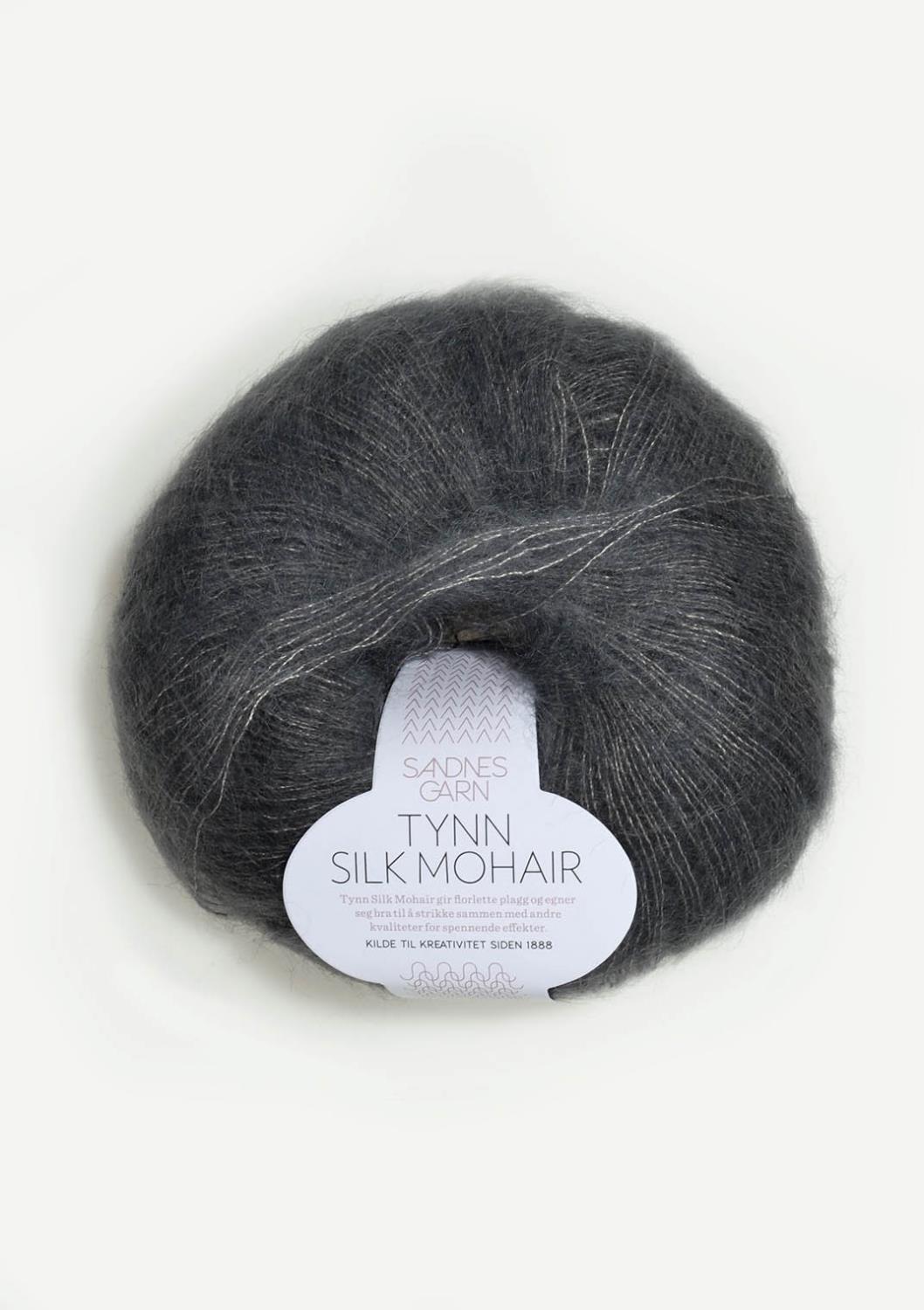 6707 Tynn Silk Mohair - stålgrå