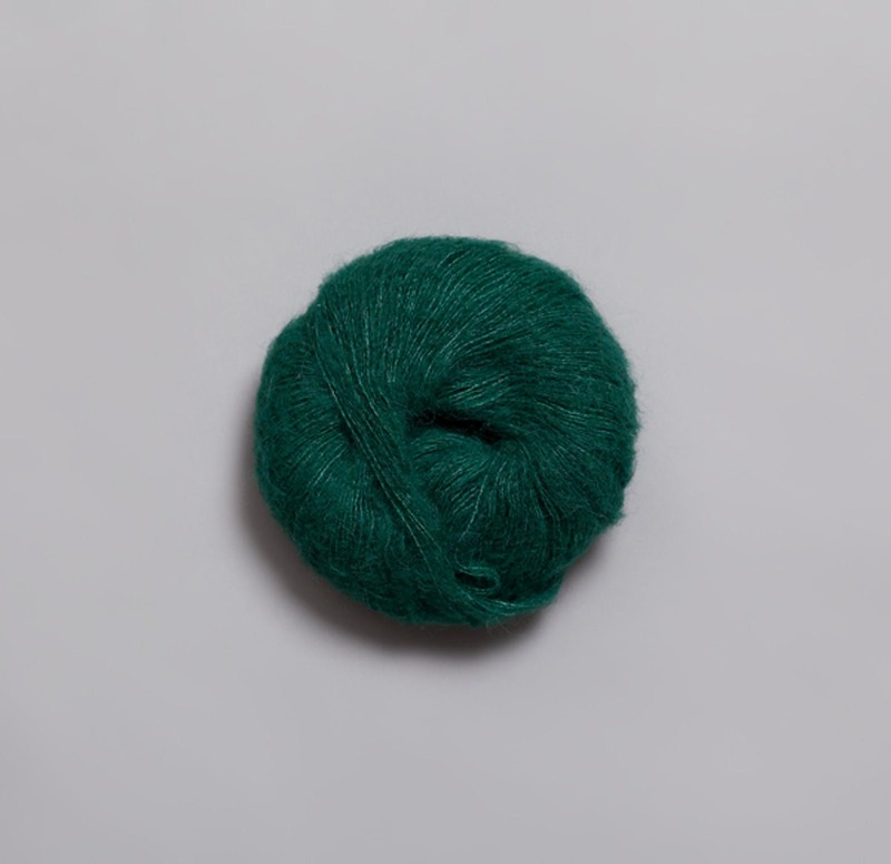 0961 Alpaca Silk - mørk grønn