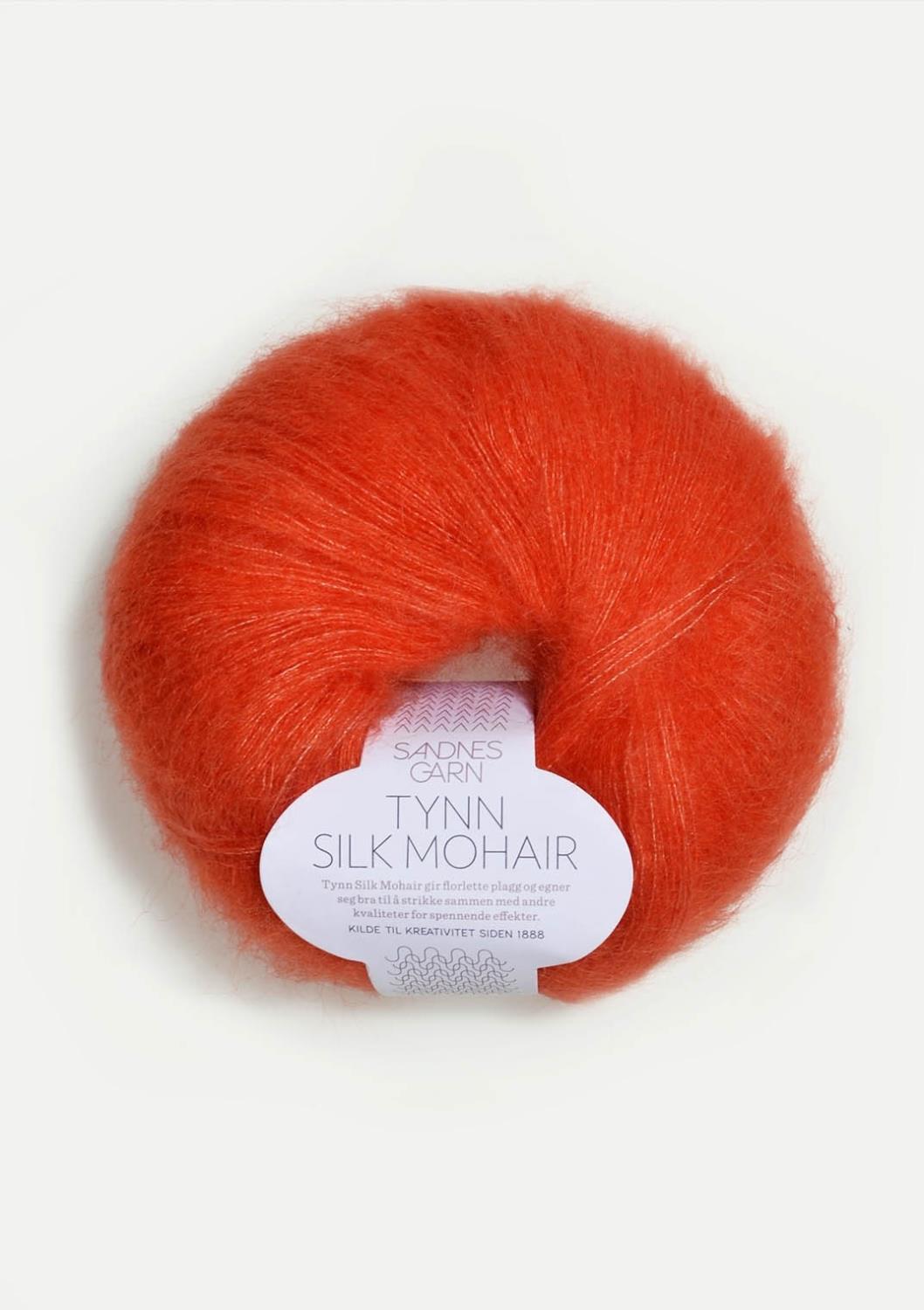 3818 Tynn Silk Mohair - oransje