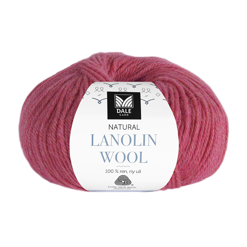 1447 Lanolin Wool - bringebærrød