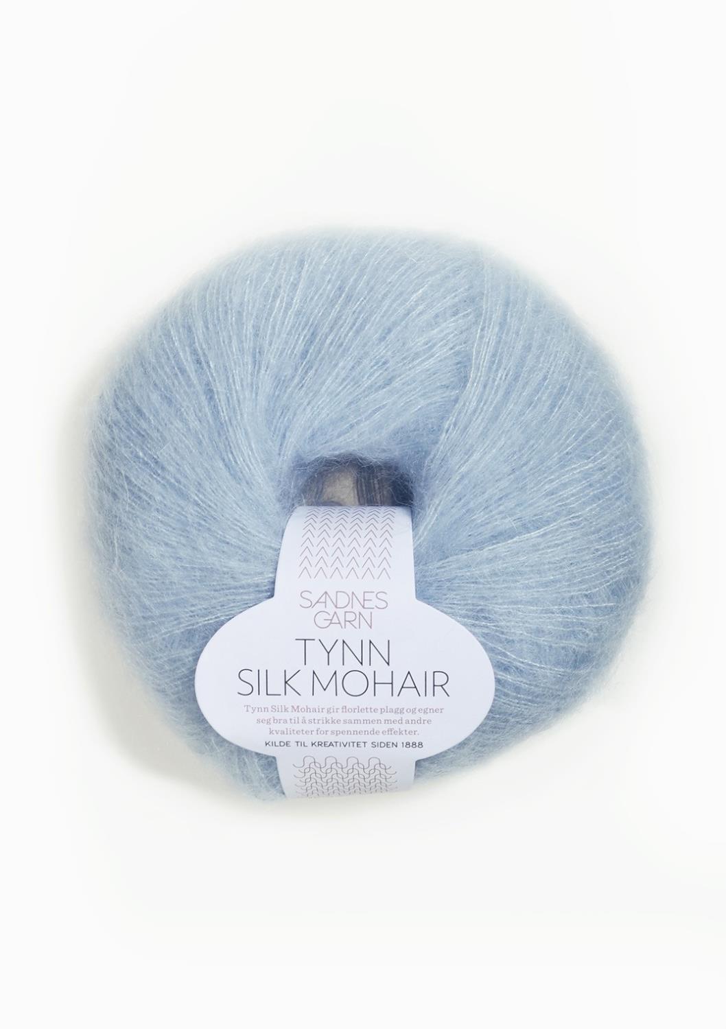 6012 Tynn Silk Mohair - lys blå
