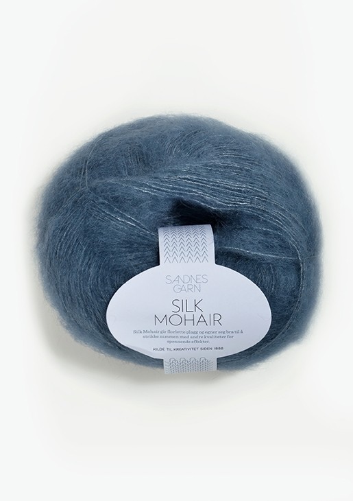 6032 Silk Mohair - blå tåke