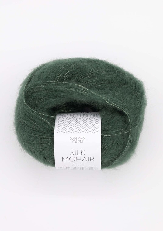 8581 Silk Mohair - dyp skoggrønn