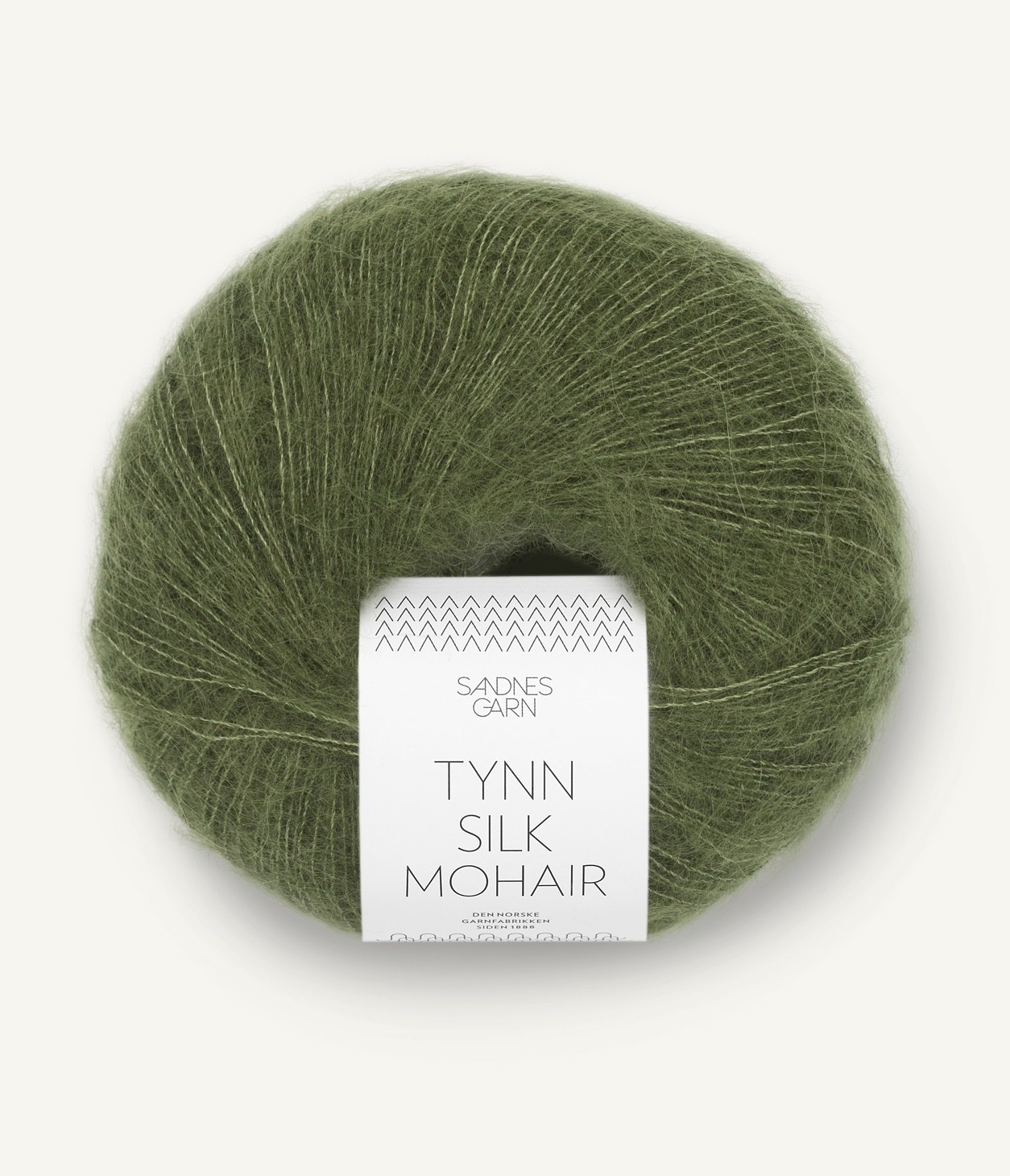 9062 Tynn Silk Mohair - olivengrønn