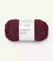 4372 Alpakka Silke - dyp burgunder