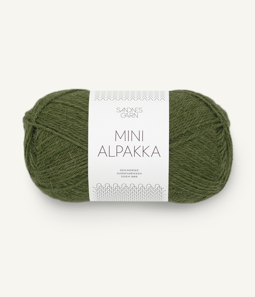 9573 Mini Alpakka - mosegrønn