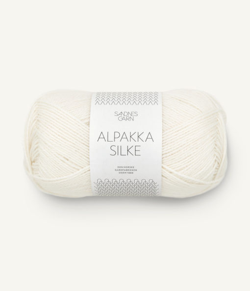 1002 Alpakka Silke - hvit