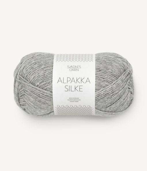 1042 Alpakka Silke - lys gråmelert