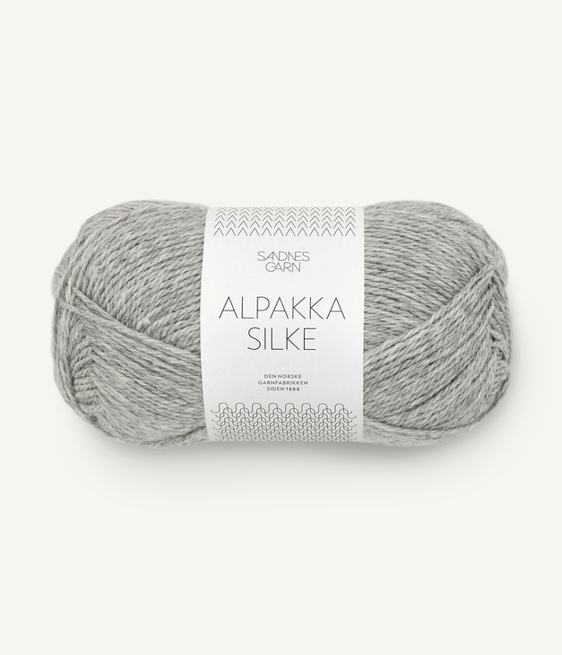 1042 Alpakka Silke - lys gråmelert