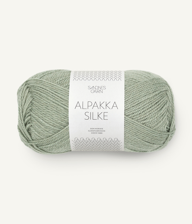 8521 Alpakka Silke - støvet lys grønn