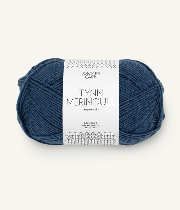 6062 Tynn Merinoull - mørk blå