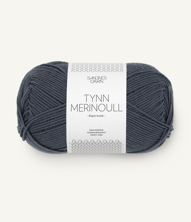 6071 Tynn Merinoull - gråblå