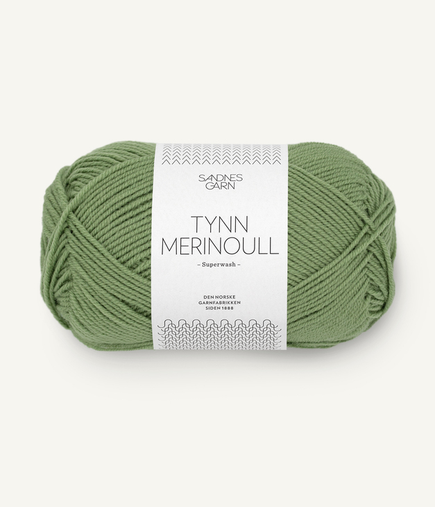 8543 Tynn Merinoull - grønn