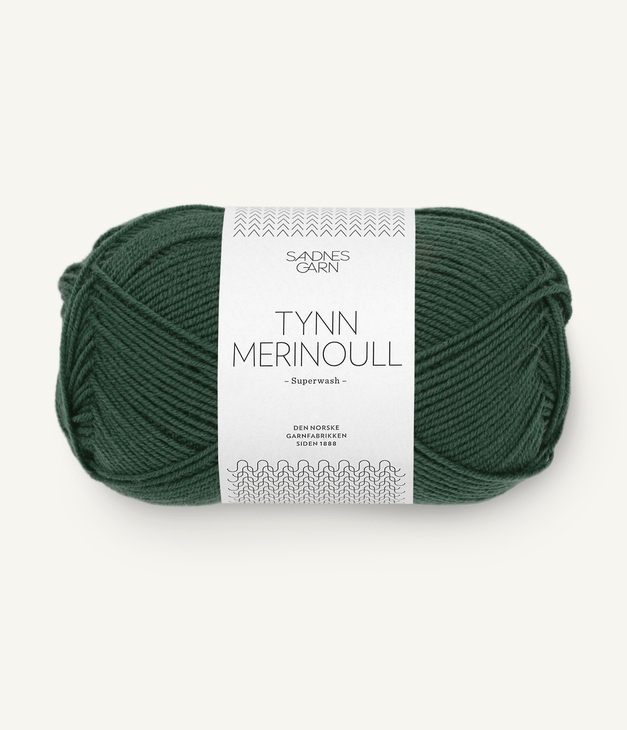 8581 Tynn Merinoull - dyp skoggrønn