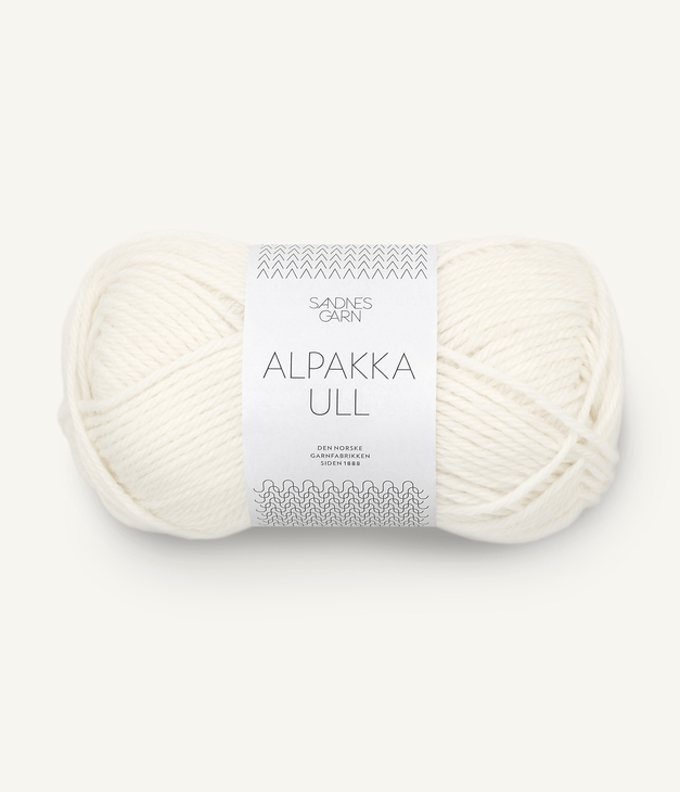 1002 Alpakka Ull - hvit