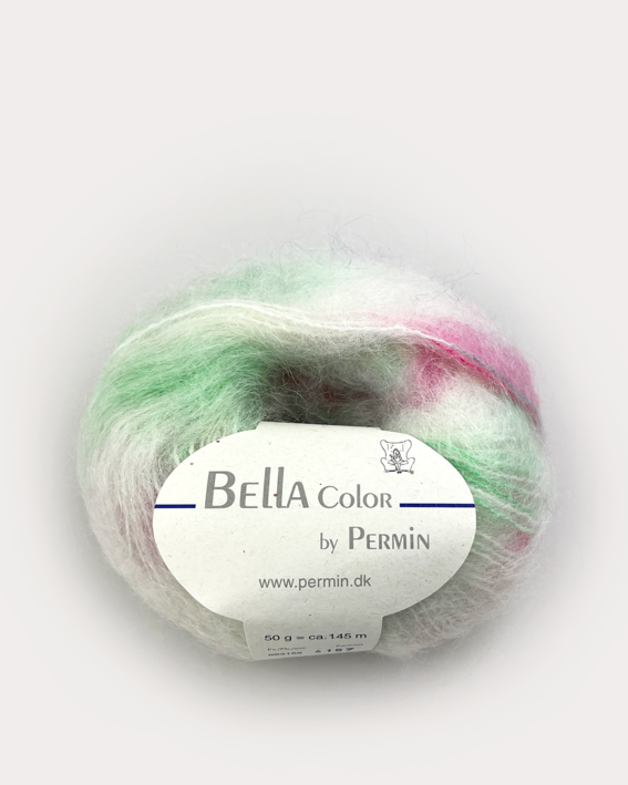 155 Bella Color - hvit/rosa/grønn