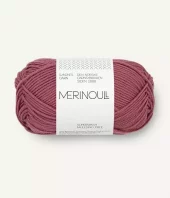 4344 Merinoull - mørk pudderrosa