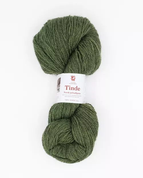 2118 Tinde Pelsullgarn - olivengrønn