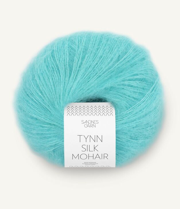 7213 Tynn Silk Mohair - blå turkis