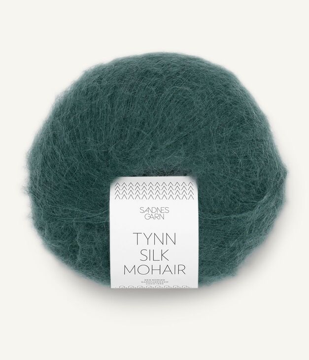7281 Tynn Silk Mohair - dyp petrol
