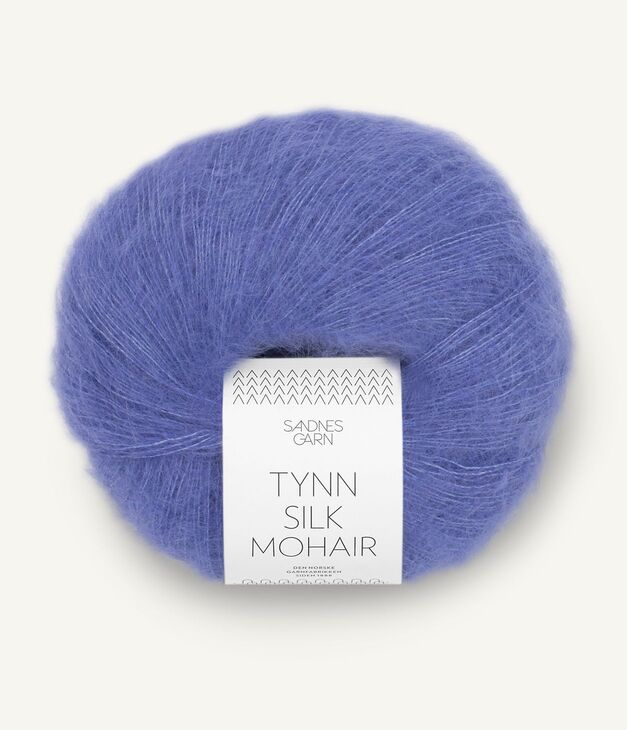 5535 Tynn Silk Mohair - blå iris