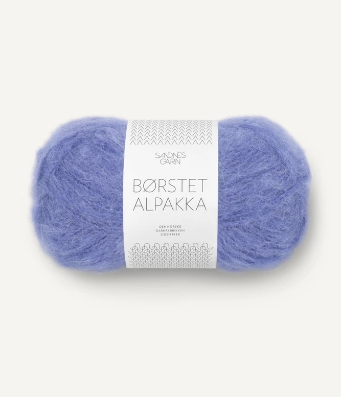 5535 Børstet Alpakka - blå iris