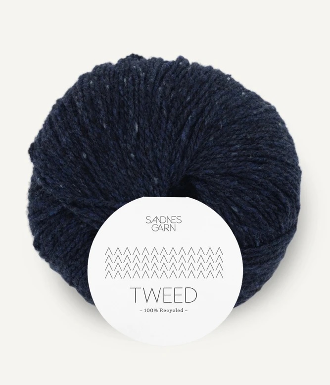 5585 Tweed Recycled - marineblå