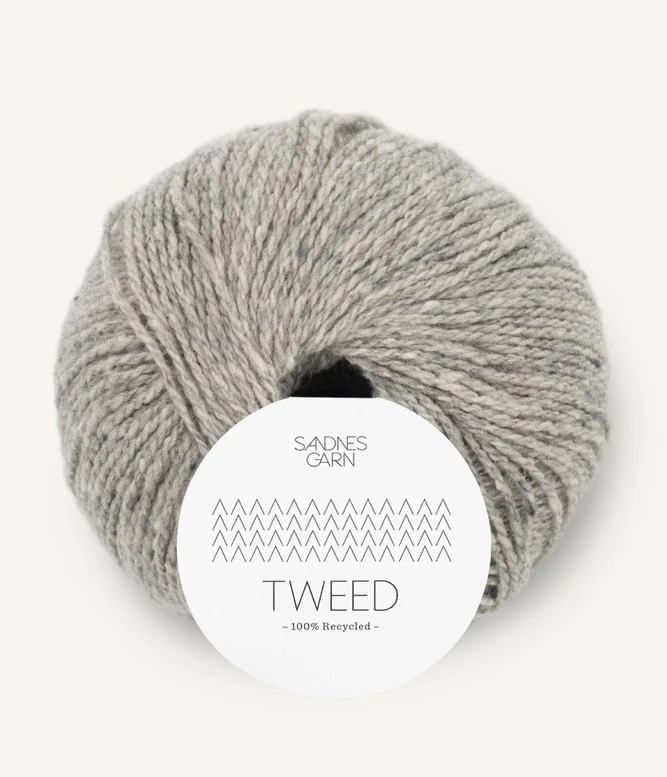 1085 Tweed Recycled - lys grå
