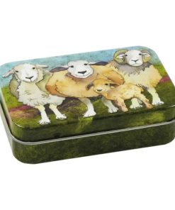 Rektangulær tinnboks - felted sheep
