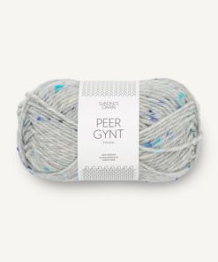 1502 Peer Gynt - lys gråmelert m/blå tweed