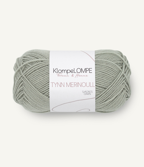 9040 KlompeLompe Tynn Merinoull - puddergrønn