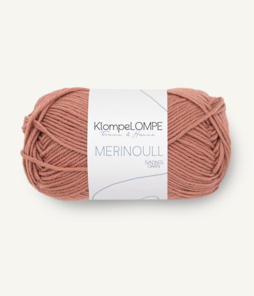 3544 KlompeLompe Merinoull - brunrosa