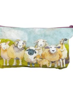 Zipped pouch - felted sheep
